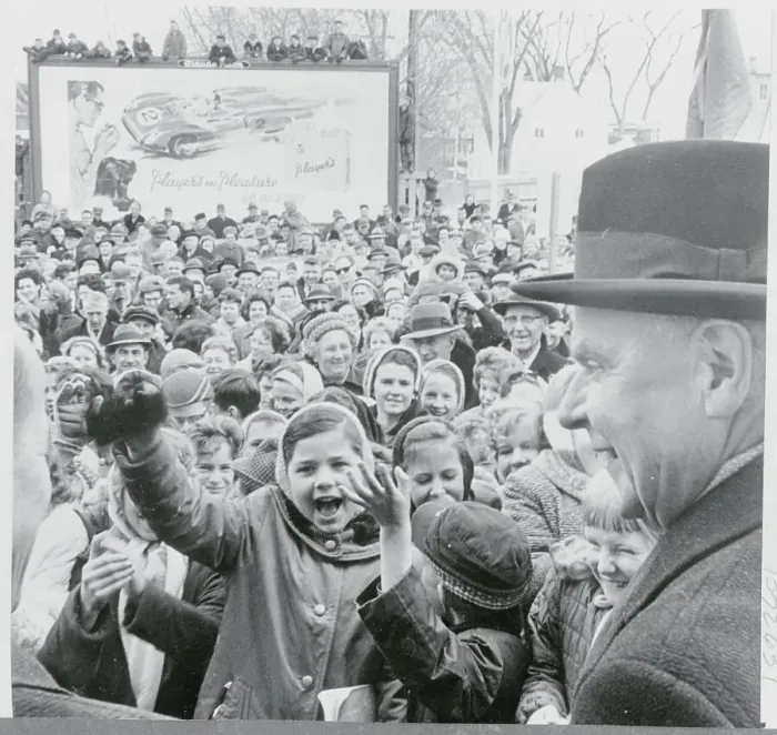 Framed Print : John Diefenbaker Receiving a Warm Welcome Framed Print : John Diefenbaker Receiving a Warm Welcome