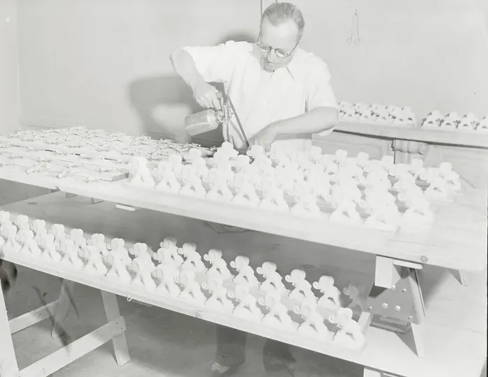 Framed Print : John E. Schmitz Creating Toys Framed Print : John E. Schmitz Creating Toys
