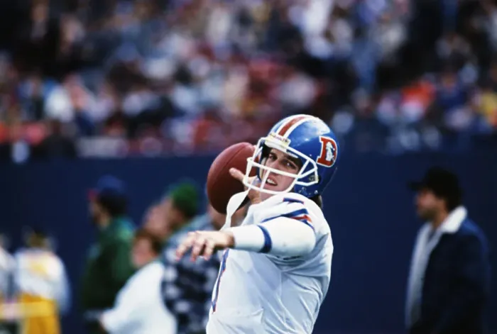 Framed Print : John Elway Preparing for Football Action Framed Print : John Elway Preparing for Football Action
