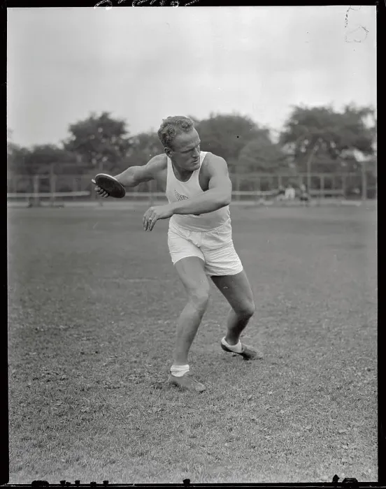 Framed Print : John F. Anderson Throwing Discus Framed Print : John F. Anderson Throwing Discus