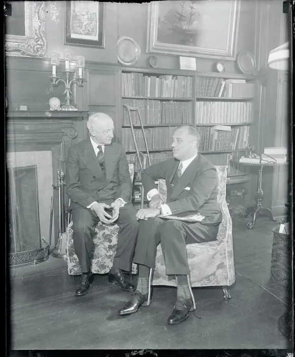 Framed Print : John F Curry Conferring with Franklin D Roosevelt Framed Print : John F Curry Conferring with Franklin D Roosevelt