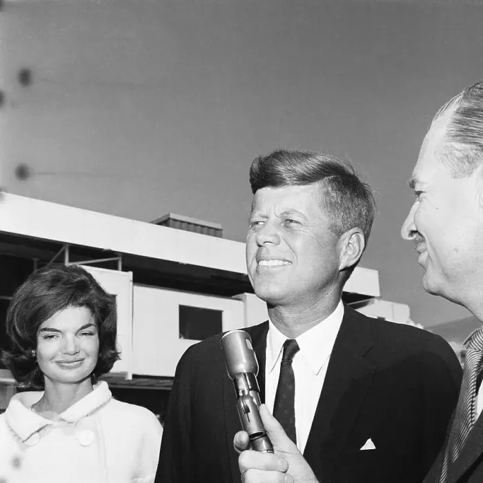 Framed Print : John F. Kennedy Answering Reporter Framed Print : John F. Kennedy Answering Reporter