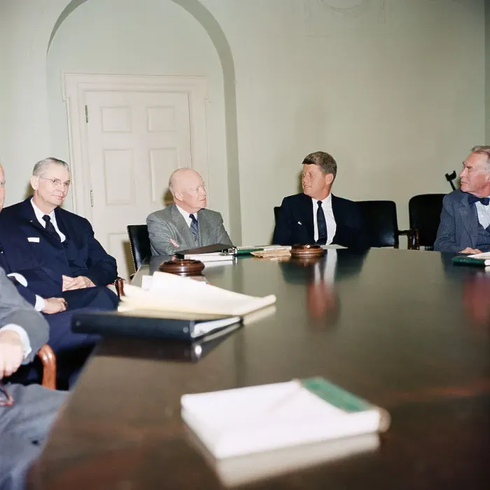 Framed Print : John F. Kennedy and Dwight D. Eisenhower Framed Print : John F. Kennedy and Dwight D. Eisenhower
