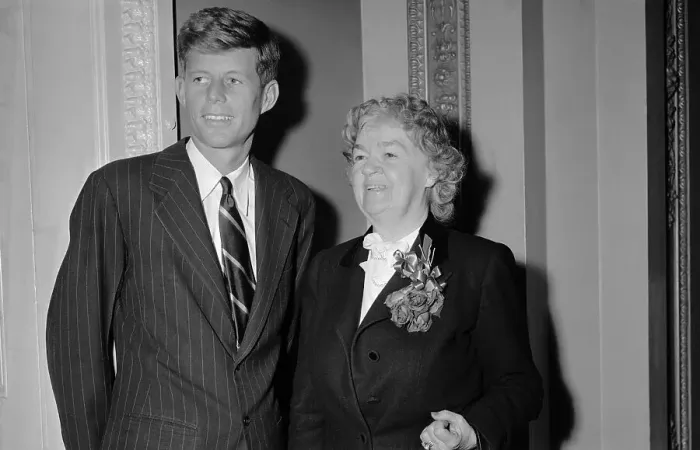 Framed Print : John F. Kennedy with Edith Nourse Rogers Framed Print : John F. Kennedy with Edith Nourse Rogers