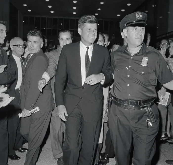 Framed Print : John F. Kennedy and Entourage Framed Print : John F. Kennedy and Entourage