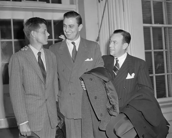 Framed Print : John F. Kennedy with FDR and Robert Wagner