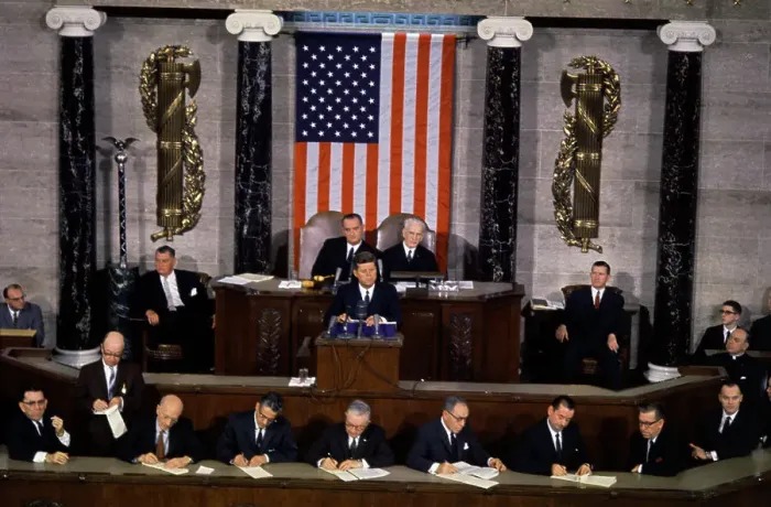 Framed Print : John F. Kennedy Giving the State of the Union Framed Print : John F. Kennedy Giving the State of the Union