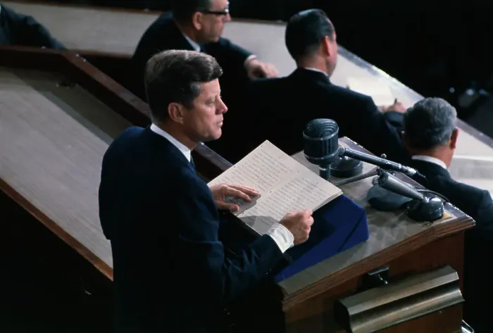Framed Print : John F. Kennedy Giving the State of the Union