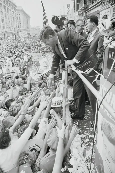 Framed Print : John F. Kennedy Greeting Supporters Framed Print : John F. Kennedy Greeting Supporters