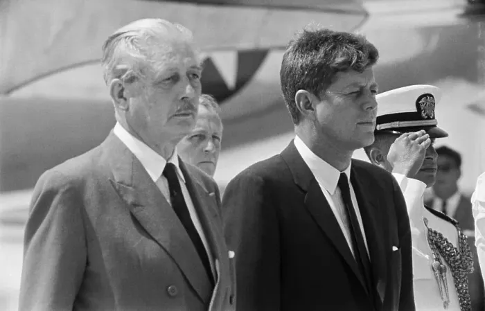 Framed Print : John F. Kennedy and Harold Macmillan