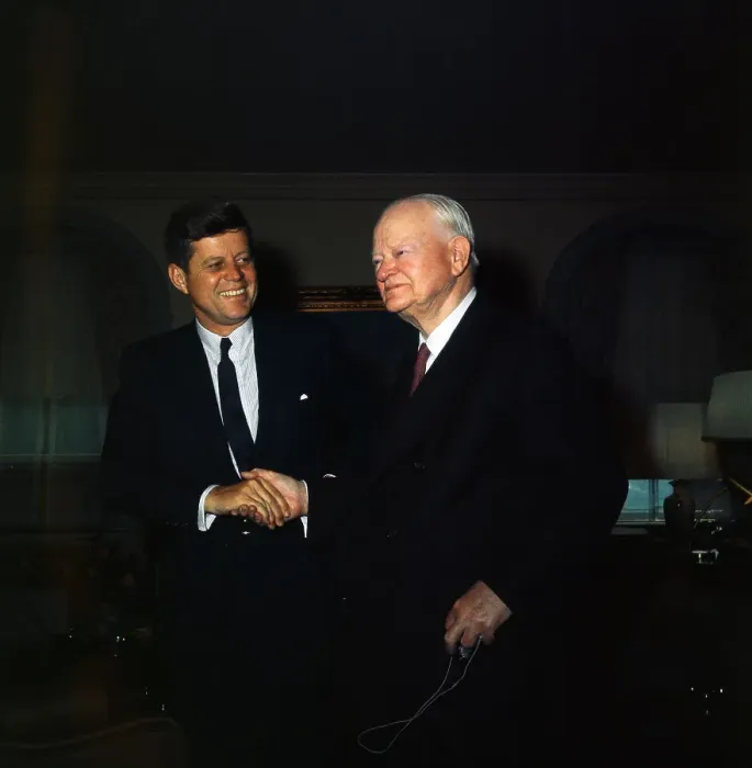 Framed Print : John F. Kennedy and Herbert Hoover Framed Print : John F. Kennedy and Herbert Hoover