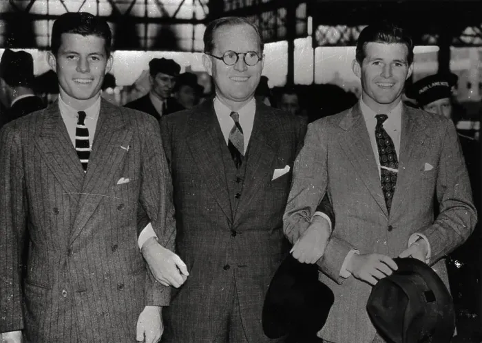 Framed Print : John F Kennedy and Joseph Kennedy Jr with Their Father Framed Print : John F Kennedy and Joseph Kennedy Jr with Their Father