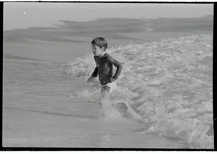 Framed Print : John F. Kennedy Jr. Playing on the Beach Framed Print : John F. Kennedy Jr. Playing on the Beach
