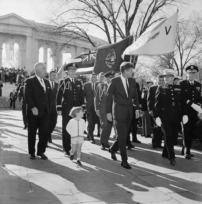 Framed Print : John F. Kennedy Jr. Walking with His Father and Washington Officials Framed Print : John F. Kennedy Jr. Walking with His Father and Washington Officials