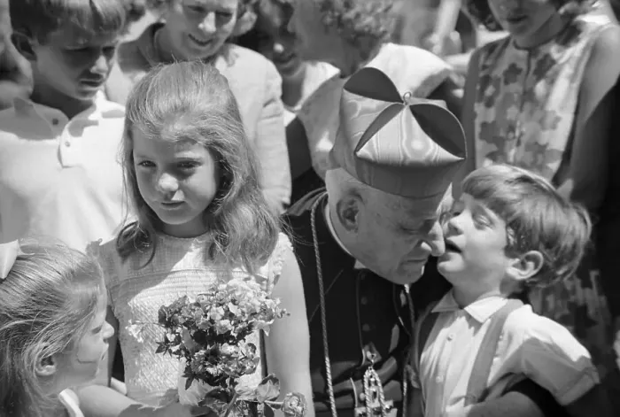 Framed Print : John F. Kennedy Kissing Cardinal Cushing Framed Print : John F. Kennedy Kissing Cardinal Cushing