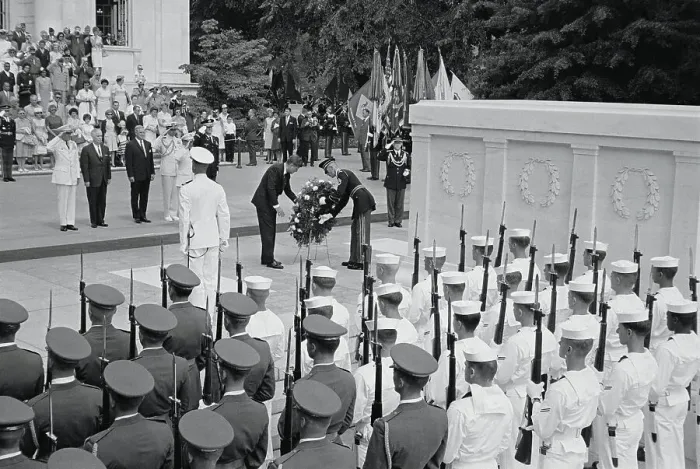Framed Print : John F Kennedy Leading Memorial Day Ceremony Framed Print : John F Kennedy Leading Memorial Day Ceremony