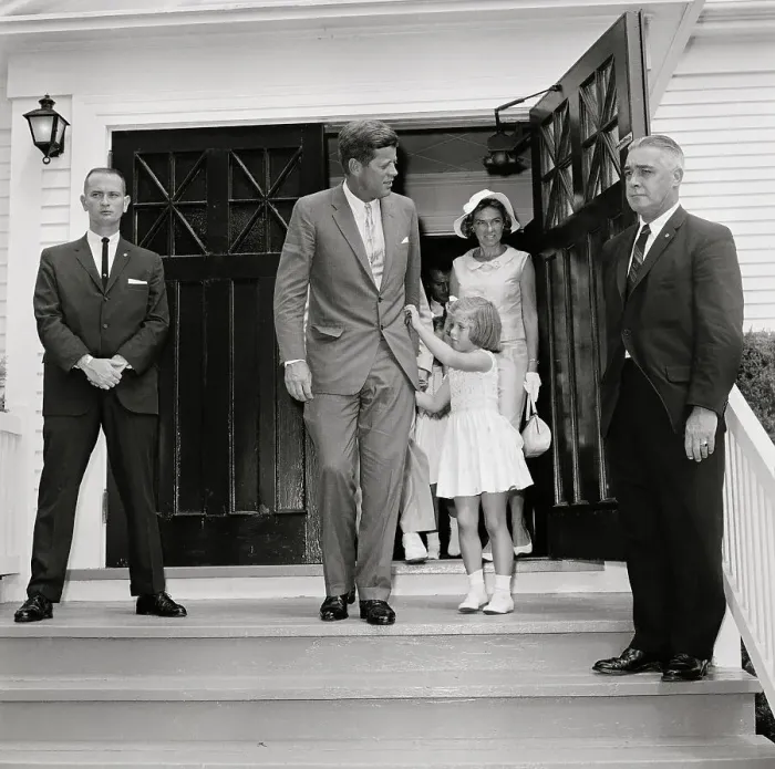 Framed Print : John F. Kennedy Leaving with Daughter Caroline from Church Building Framed Print : John F. Kennedy Leaving with Daughter Caroline from Church Building