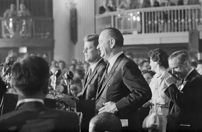 Framed Print : John F. Kennedy and Lyndon Johnson Framed Print : John F. Kennedy and Lyndon Johnson