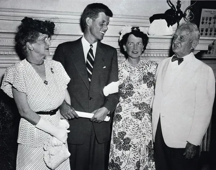 Framed Print : John F. Kennedy With Mother and Grandparents Framed Print : John F. Kennedy With Mother and Grandparents