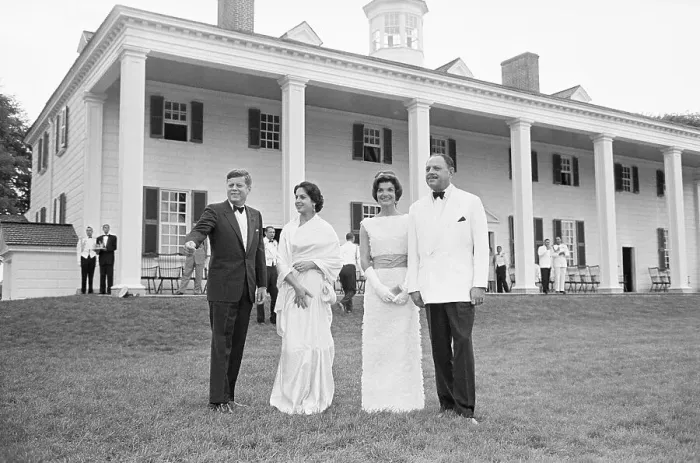 Framed Print : John F. Kennedy with Mrs. Kennedy and Guests Framed Print : John F. Kennedy with Mrs. Kennedy and Guests
