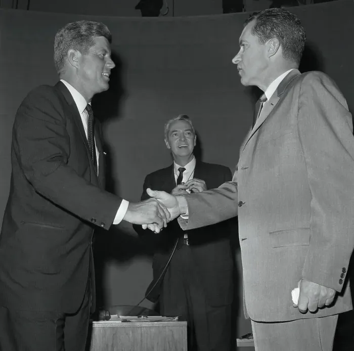 Framed Print : John F Kennedy and Richard Nixon Shaking Hands Framed Print : John F Kennedy and Richard Nixon Shaking Hands