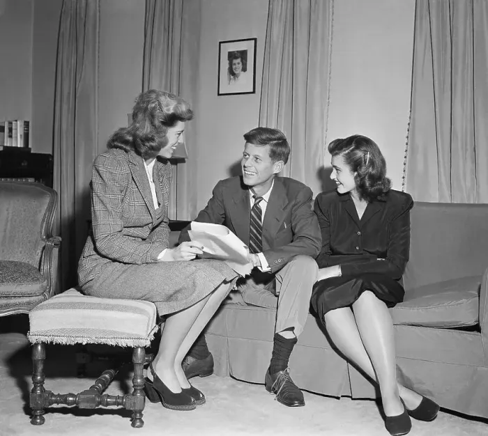 Framed Print : John F. Kennedy with Sisters Framed Print : John F. Kennedy with Sisters