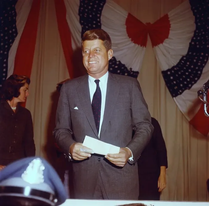 Framed Print : John F. Kennedy Speaking to Press Meet Framed Print : John F. Kennedy Speaking to Press Meet