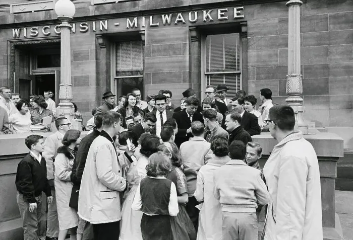 Framed Print : John F. Kennedy Speaking at a Student Rally Framed Print : John F. Kennedy Speaking at a Student Rally