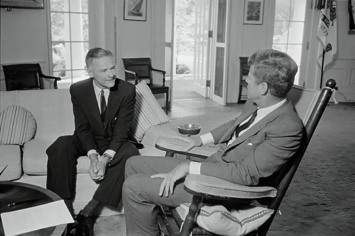 Framed Print : John F Kennedy Talking with Henry Cabot Lodge Framed Print : John F Kennedy Talking with Henry Cabot Lodge