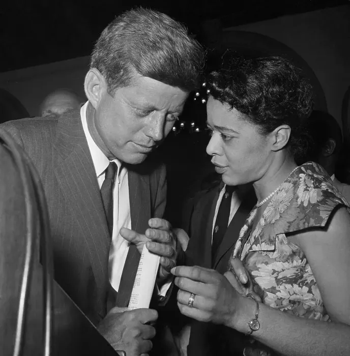 Framed Print : John F. Kennedy with Val Phillips Framed Print : John F. Kennedy with Val Phillips