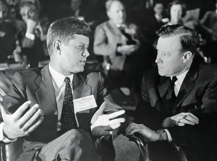 Framed Print : John F. Kennedy with Walter Reuther