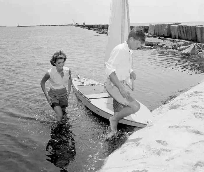Framed Print : John F Kennedy with His Wife Jacqueline Framed Print : John F Kennedy with His Wife Jacqueline