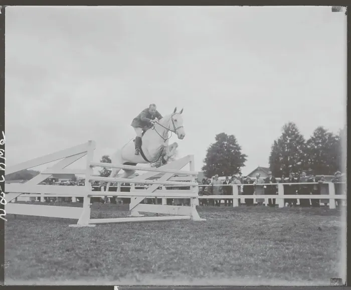 Framed Print : John Farrell Jumping with Horse at Show Framed Print : John Farrell Jumping with Horse at Show