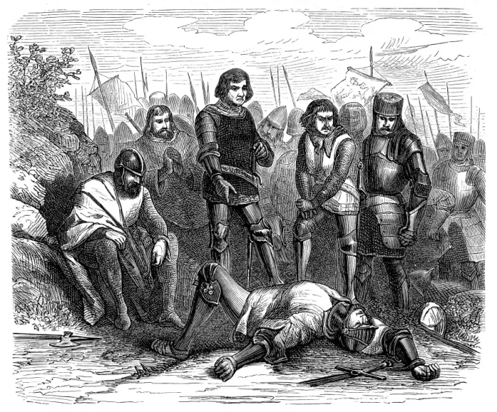 Framed Print : John the Fearless Stabbed