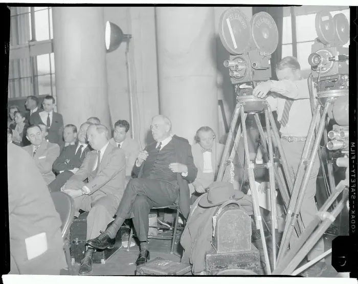 Framed Print : John Foster Dulles and Camera Crew Framed Print : John Foster Dulles and Camera Crew