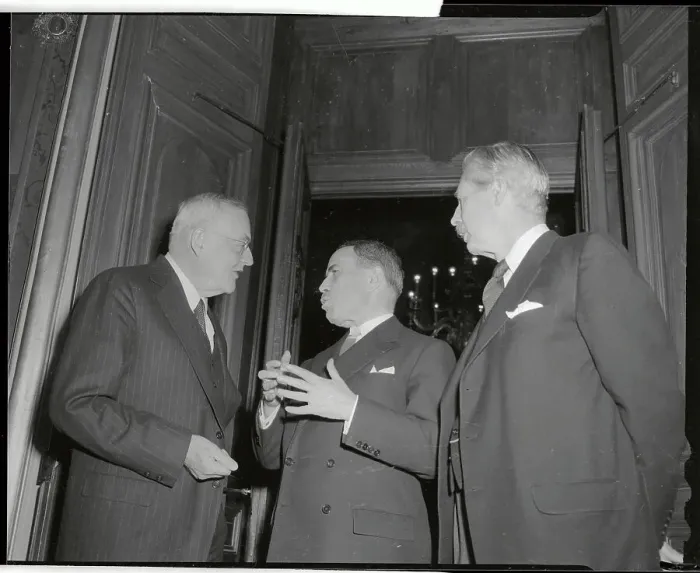 Framed Print : John Foster Dulles Conversing with Delegates in Paris Framed Print : John Foster Dulles Conversing with Delegates in Paris