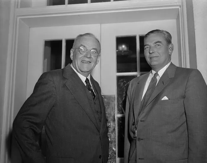 Framed Print : John Foster Dulles, Herbert Hoover Framed Print : John Foster Dulles, Herbert Hoover