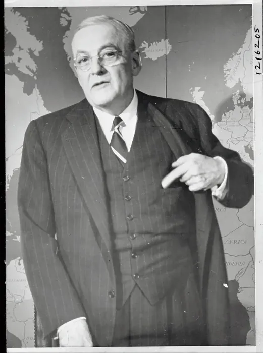 Framed Print : John Foster Dulles in Front of Map Framed Print : John Foster Dulles in Front of Map