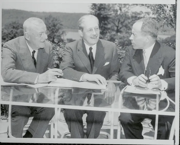 Framed Print : John Foster Dulles Meeting with Colleagues Framed Print : John Foster Dulles Meeting with Colleagues