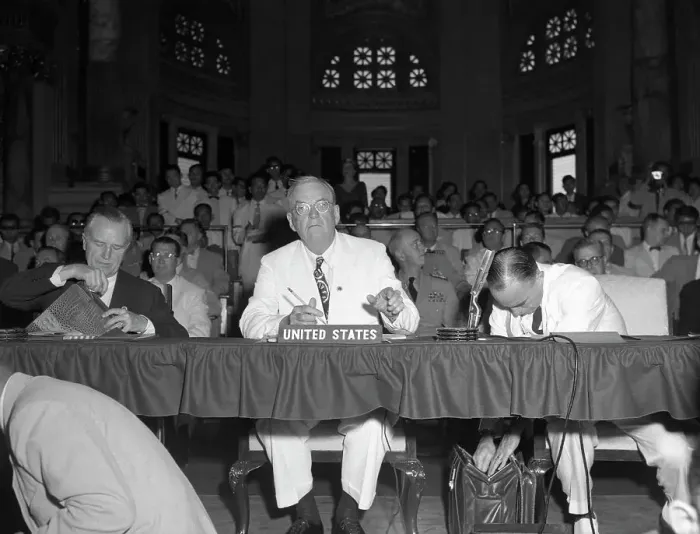 Framed Print : John Foster Dulles at SEATO Meeting