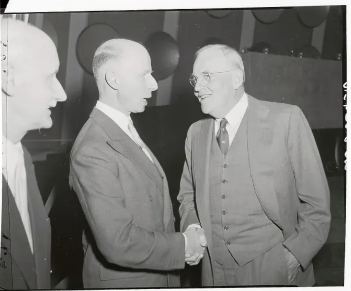Framed Print : John Foster Dulles Shaking Hands with E.N. Van Kleffens Framed Print : John Foster Dulles Shaking Hands with E.N. Van Kleffens