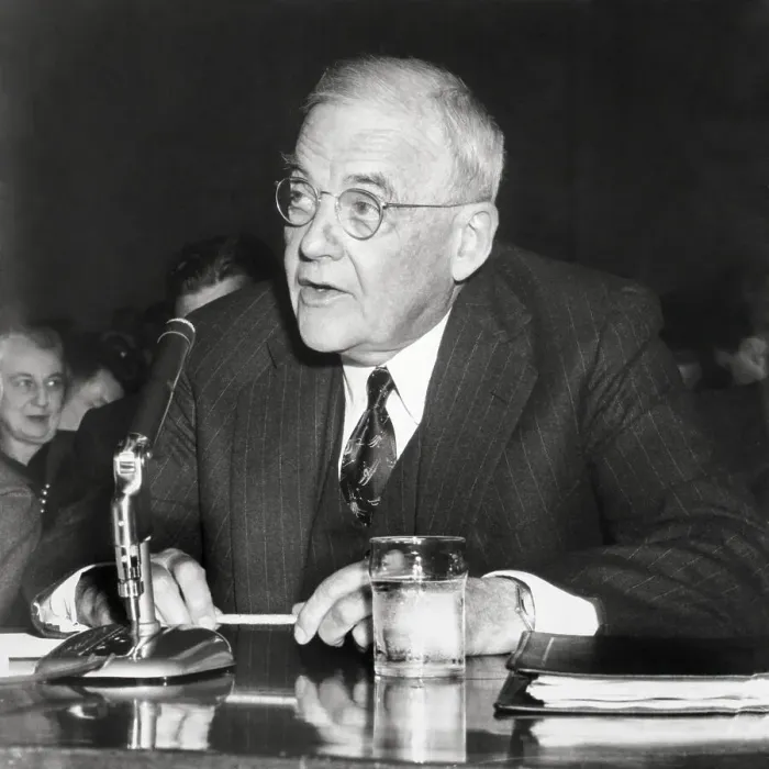 Framed Print : John Foster Dulles Speaking Seated