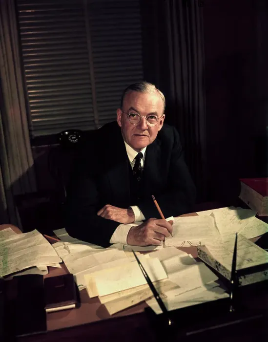 Framed Print : John Foster Dulls Sitting at his Desk Framed Print : John Foster Dulls Sitting at his Desk