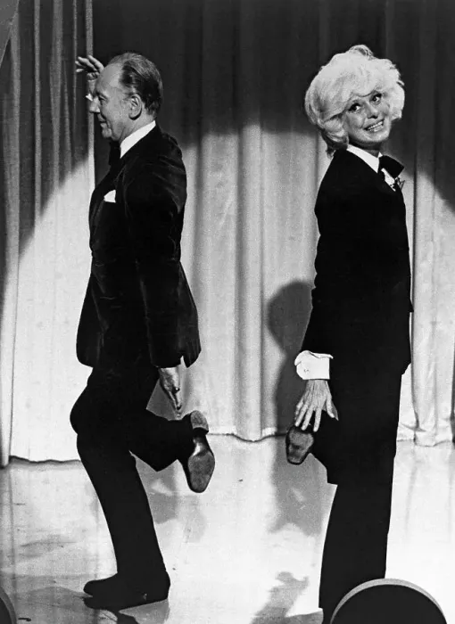 Framed Print : John Gielgud Dancing with Carol Channing Framed Print : John Gielgud Dancing with Carol Channing