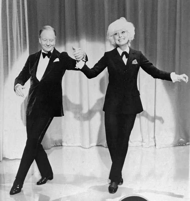 Framed Print : John Gielgud Dancing with Carol Channing Framed Print : John Gielgud Dancing with Carol Channing
