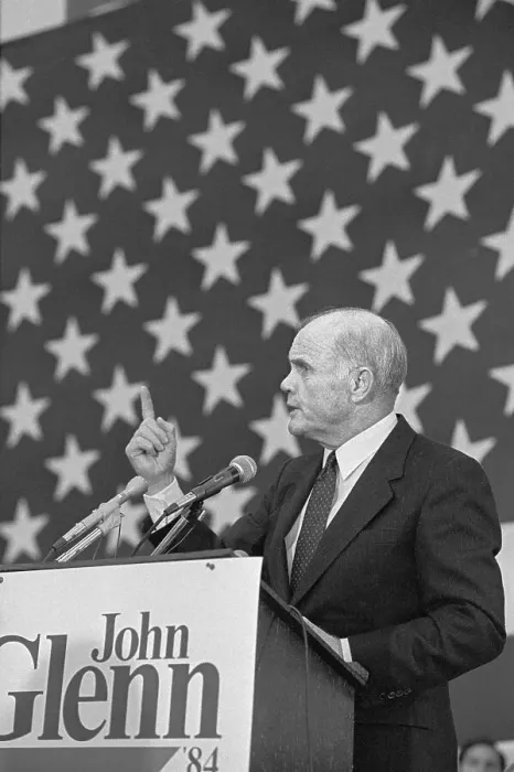 Framed Print : John Glenn Campaigning Framed Print : John Glenn Campaigning