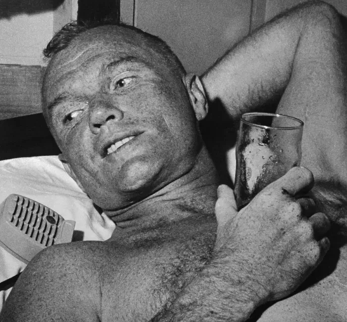 Framed Print : John Glenn Lounging with Drink Framed Print : John Glenn Lounging with Drink