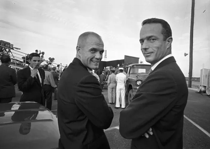 Framed Print : John Glenn Smiling with Malcolm S. Carpenter Framed Print : John Glenn Smiling with Malcolm S. Carpenter