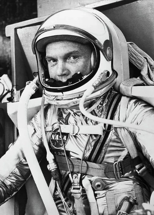 Framed Print : John Glenn in a Spacesuit Before Takeoff Framed Print : John Glenn in a Spacesuit Before Takeoff