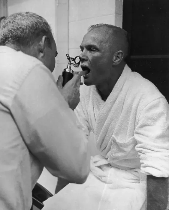 Framed Print : John Glenn Undergoes Medical Check Framed Print : John Glenn Undergoes Medical Check